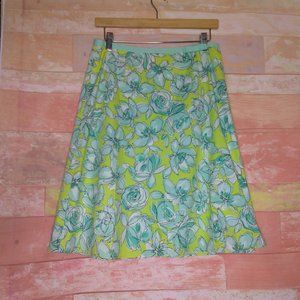 Rafaella A-line Floral Midi Skirt Size labeled 6